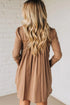 Lace Trim Peter Pan Collar Button Front Mini Dress